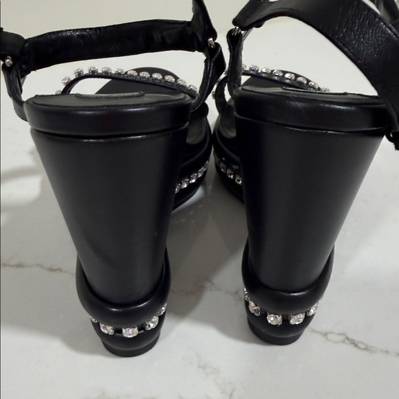 Christian Louboutin Pyrastrass 110mm leather wedge sandal with crystals size 40 - Picture 10 of 12